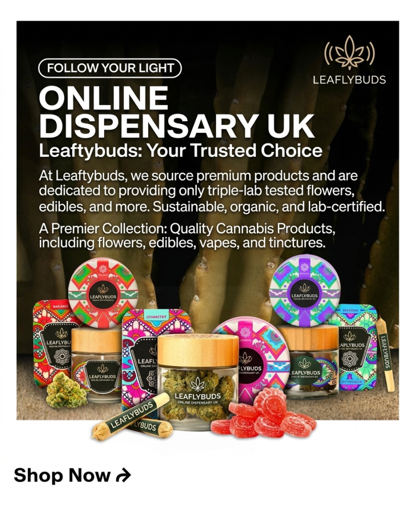 Leaflybuds - Premier Online Dispensary UK: Premium lab-tested cannabis flowers, edibles, and vapes.