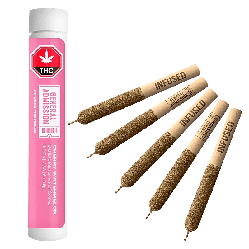 Cherry Watermelon Distillate Infused Pre-rolls 5 x 0.5 g